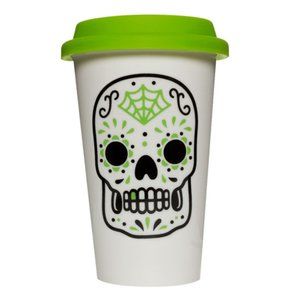 Green Sugar Dia de los Muertos Skull Tumbler